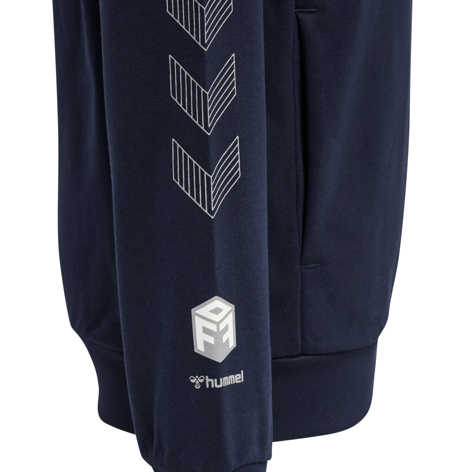 hmlMOVE GRID COTTON HOODIE KIDS, MARINE, packshot