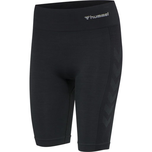 hmlCLEA SEAMLESS CYCLING SHORTS, BLACK MELANGE hmlCLEA SEAMLESS CYCLING SHORTS, BLACK MELANGE, packshot