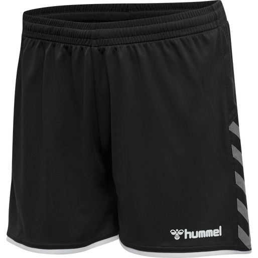 hmlAUTHENTIC POLY SHORTS WOMAN, BLACK/WHITE hmlAUTHENTIC POLY SHORTS WOMAN, BLACK/WHITE, packshot