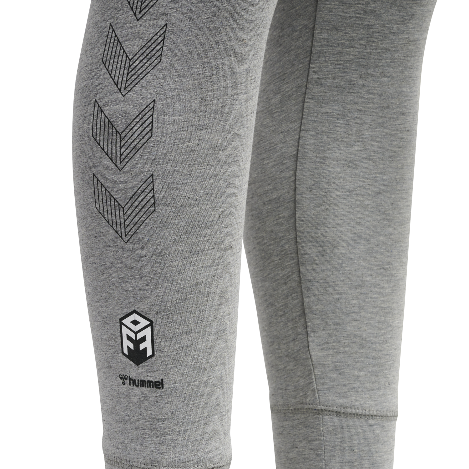 hmlMOVE GRID COTTON TIGHTS, GREY MELANGE, packshot