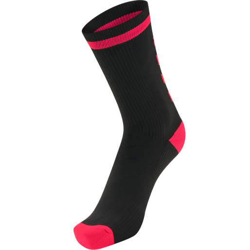 ELITE INDOOR SOCK LOW, BLACK/DIVA PINK, packshot