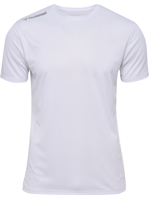 hmlRUN JERSEY S/S, WHITE, packshot