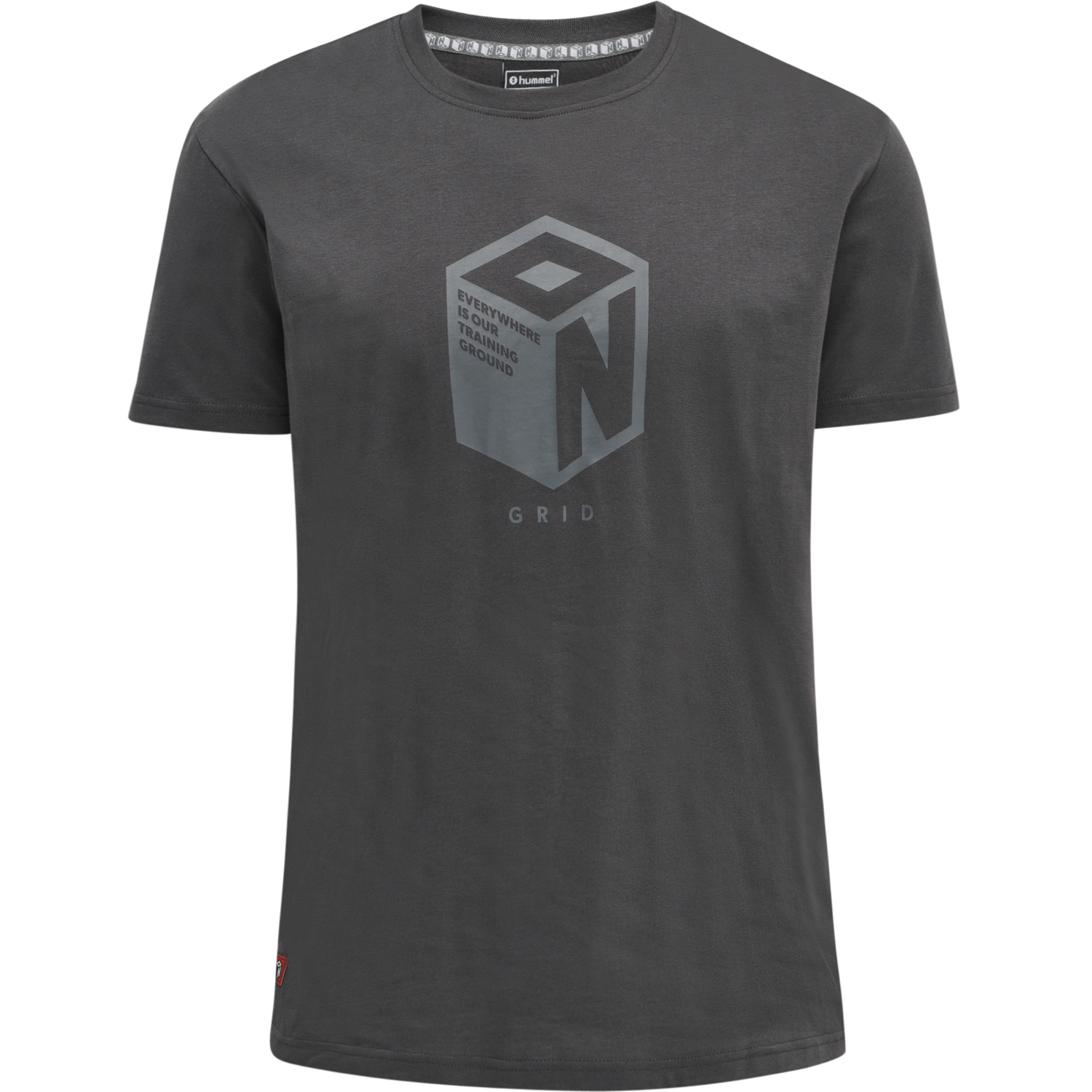 hmlPRO GRID COTTON T-SHIRT S/S, FORGED IRON, packshot