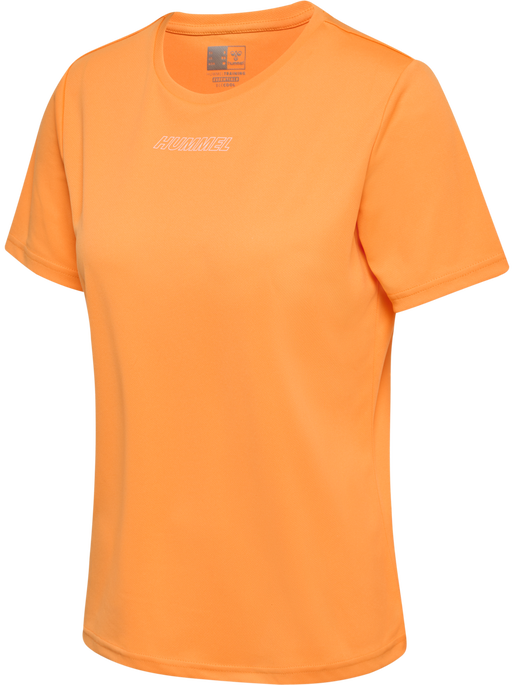 hmlTE TOLA T-SHIRT, BLAZING ORANGE, packshot