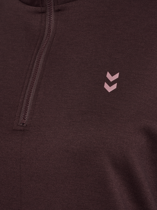 hmlYOGA SOFT HALFZIP W JACKET, FUDGE hmlYOGA SOFT HALFZIP W JACKET, FUDGE, packshot