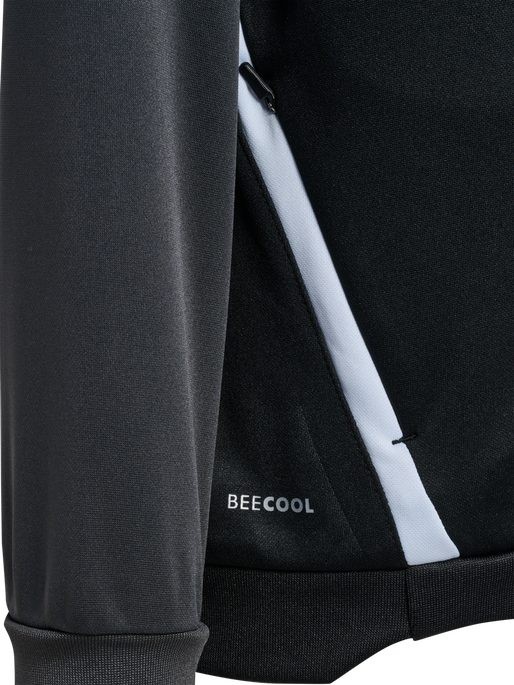 hmlLEAD 2.0 TRACK ZIP JACKET KIDS, BLACK/ASPHALT hmlLEAD 2.0 TRACK ZIP JACKET KIDS, BLACK/ASPHALT, packshot