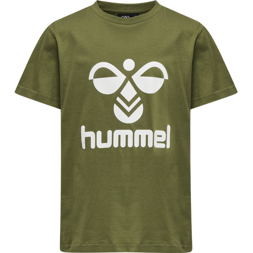 hmlTRES T-SHIRT S/S, CAPULET OLIVE hmlTRES T-SHIRT S/S, CAPULET OLIVE, packshot
