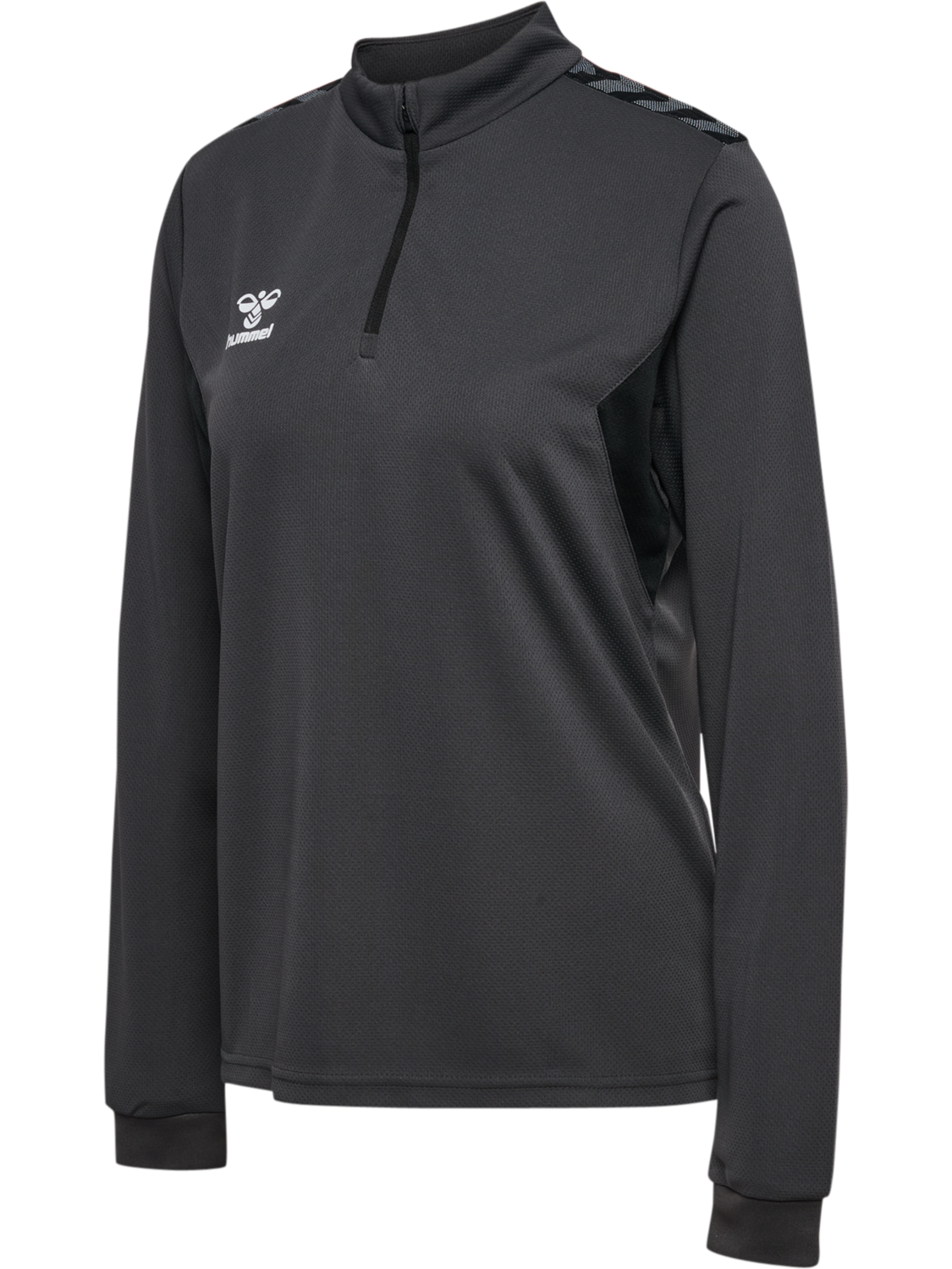 hmlAUTHENTIC HALF ZIP SWEAT WOMAN, ASPHALT, packshot