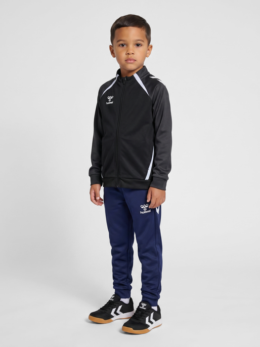hmlLEAD 2.0 TRACK ZIP JACKET KIDS, BLACK/ASPHALT, model