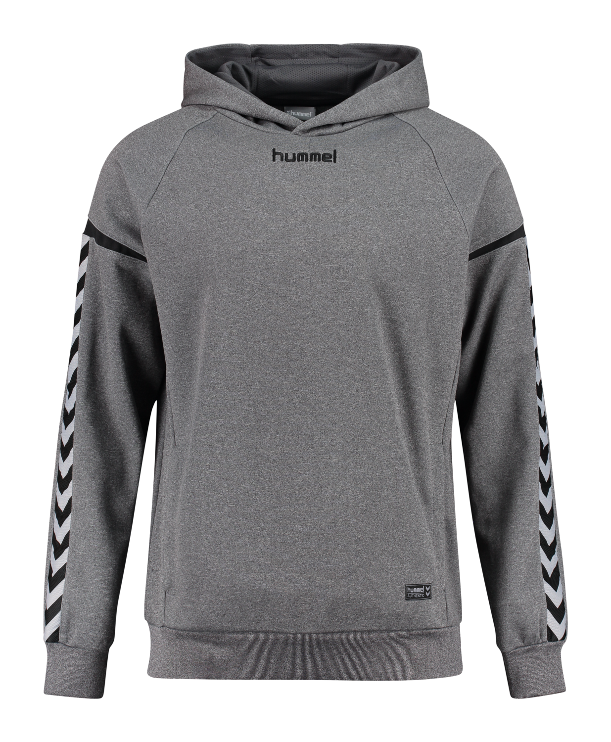 AUTH. CHARGE POLY HOODIE, DARK GREY MELANGE, packshot