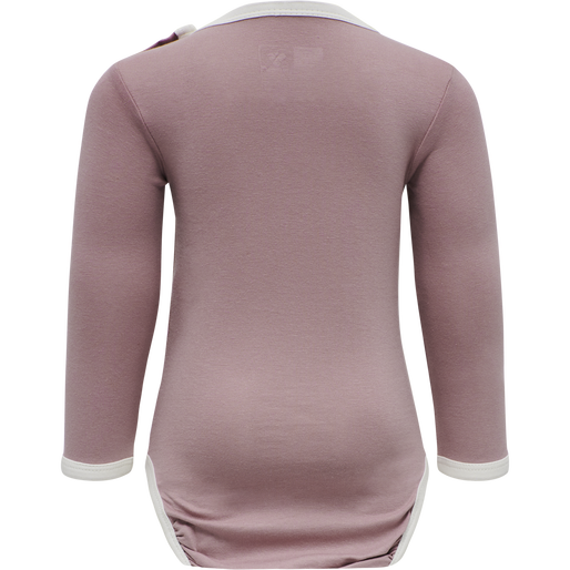 hmlFLIPPER BODY L/S 2-PACK, GREY MELANGE/WOODROSE hmlFLIPPER BODY L/S 2-PACK, GREY MELANGE/WOODROSE, packshot