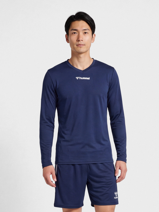 hmlBL ESSENTIAL TEE L/S, MARINE, model