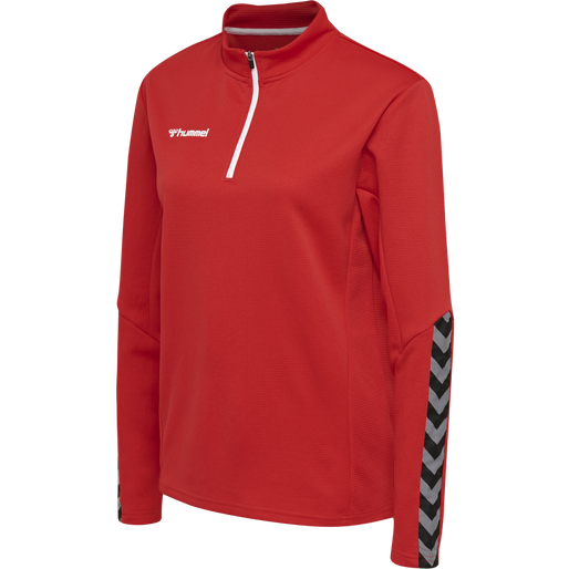 hmlAUTHENTIC HALF ZIP SWEATSHIRT WO, TRUE RED hmlAUTHENTIC HALF ZIP SWEATSHIRT WO, TRUE RED, packshot