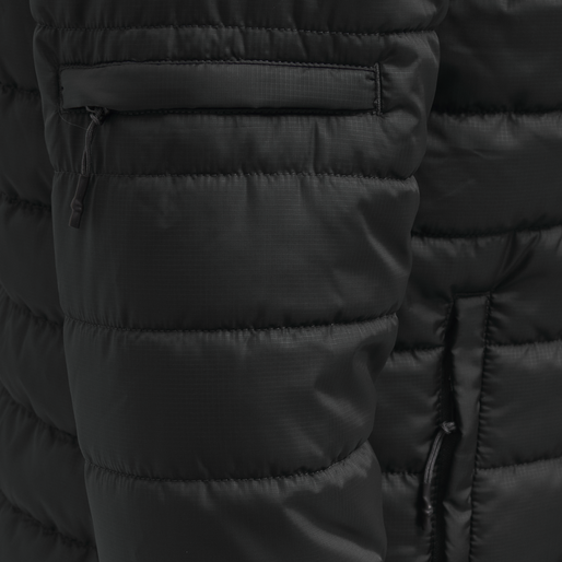 hmlNORTH QUILTED HOOD JACKET, BLACK, packshot