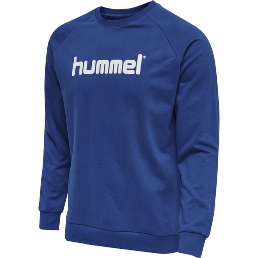 HMLGO COTTON LOGO SWEATSHIRT WOMAN, TRUE BLUE, packshot