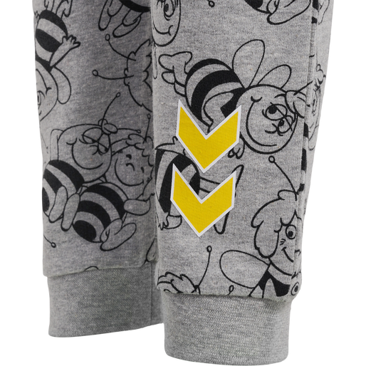 hmlMAYA AOP CREWSUIT, GREY MELANGE hmlMAYA AOP CREWSUIT, GREY MELANGE, packshot