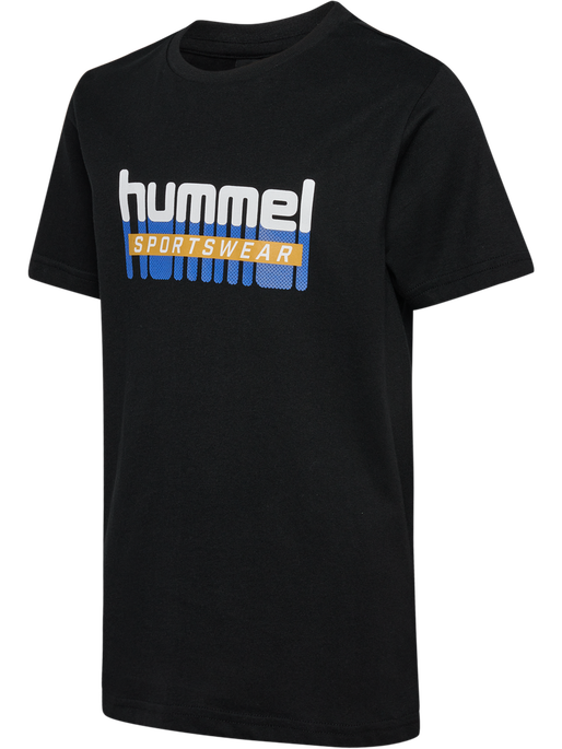 hmlTUKAS T-SHIRT S/S, BLACK, packshot