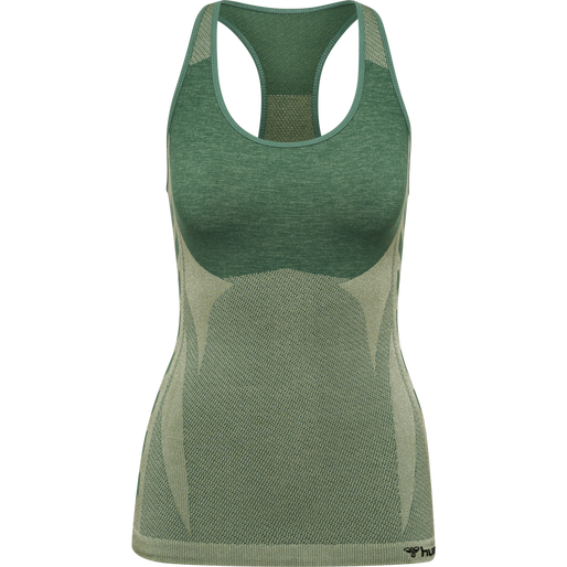 hmlCLEA SEAMLESS TOP, LAUREL WREATH/LILY PAD MELANGE, packshot