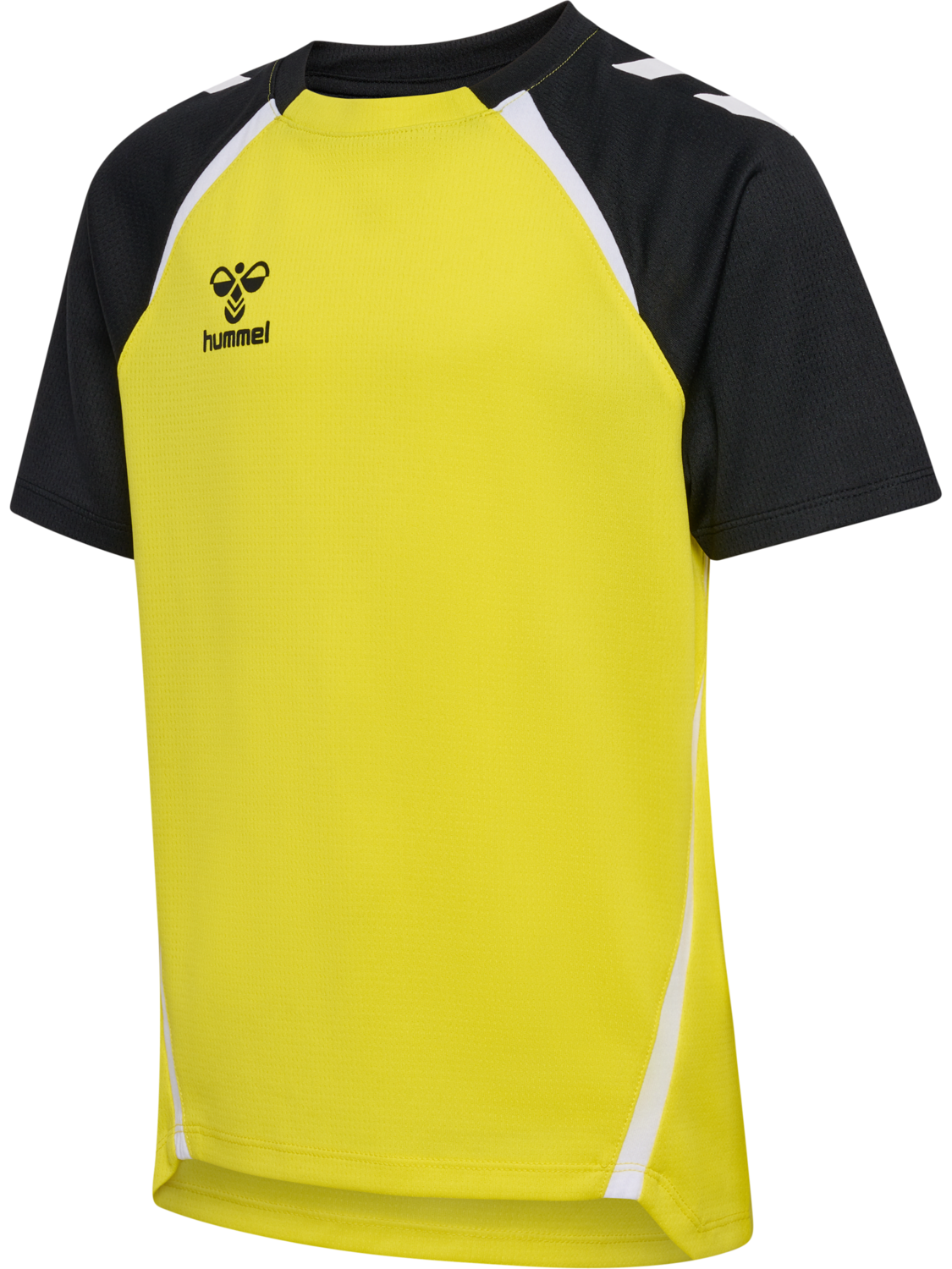 hmlLEAD 2.0 JERSEY S/S KIDS, BLAZING YELLOW/BLACK, packshot