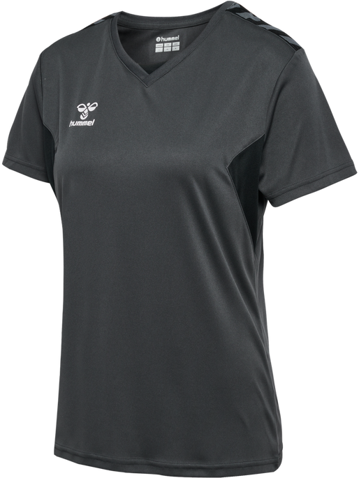 hmlAUTHENTIC PL JERSEY S/S WOMAN, ASPHALT, packshot