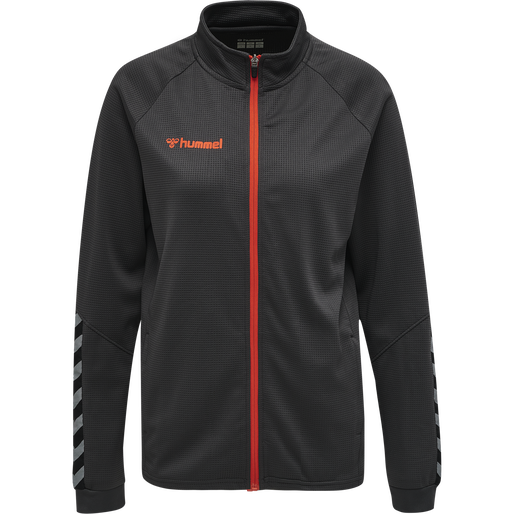 hmlAUTHENTIC WOMEN POLY ZIP JACKET, ASPHALT hmlAUTHENTIC WOMEN POLY ZIP JACKET, ASPHALT, packshot