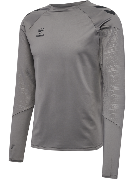 hmlPRO TRAINING CREW SWEAT, STEEL GRAY, packshot