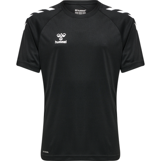 hmlCORE XK CORE POLY TEE S/S KIDS, BLACK hmlCORE XK CORE POLY TEE S/S KIDS, BLACK, packshot