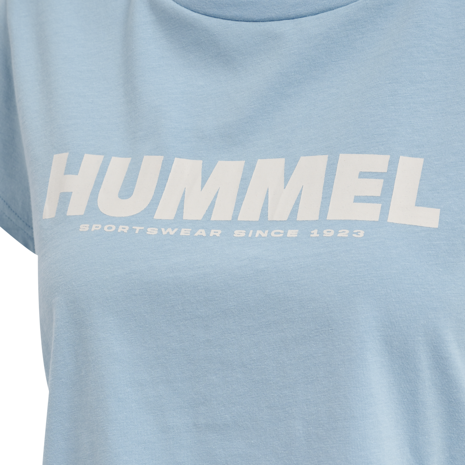 hmlLEGACY WOMAN CROPPED T-SHIRT, PLACID BLUE, packshot