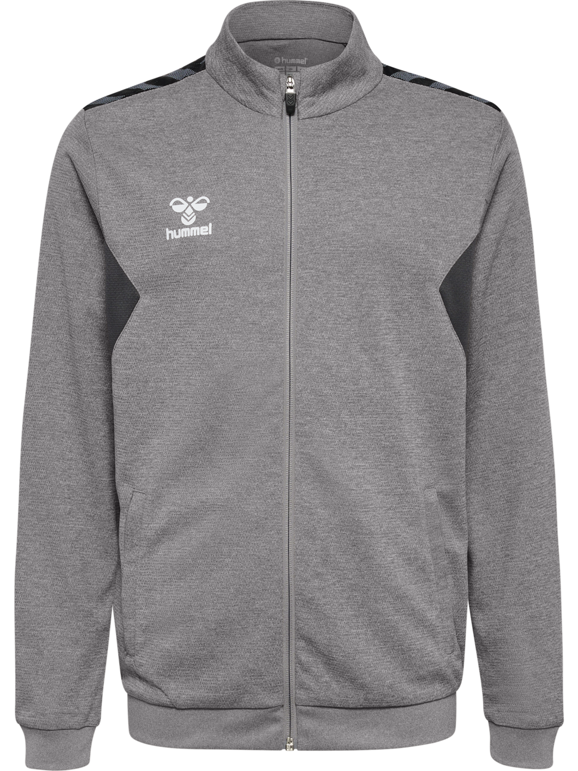 hmlAUTHENTIC PL ZIP JACKET KIDS, GREY MELANGE, packshot