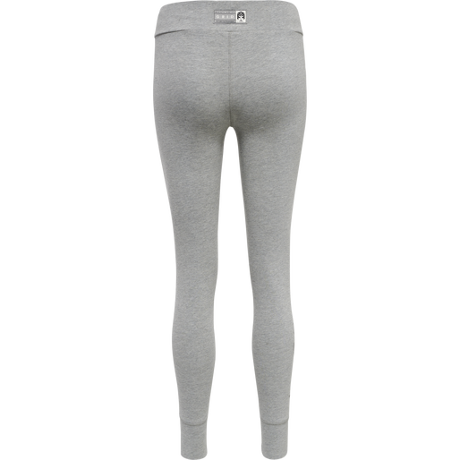 hmlMOVE GRID COTTON TIGHTS, GREY MELANGE, packshot
