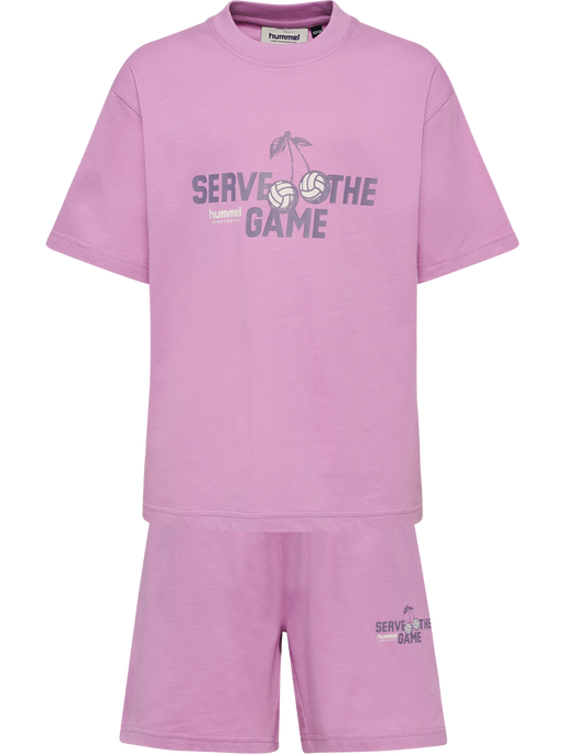 hmlJR LOOSE SET HS GRAPHIC, SMOKY GRAPE hmlJR LOOSE SET HS GRAPHIC, SMOKY GRAPE, packshot