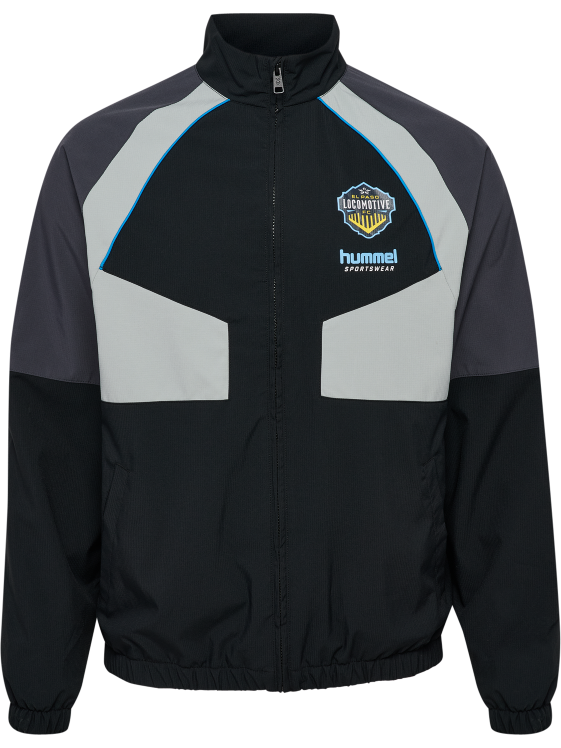 hmlLOOSE TRACK ZIPJACKET SW EL PASO, BLACK, packshot