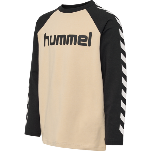 hmlBOYS T-SHIRT L/S, IRISH CREAM, packshot