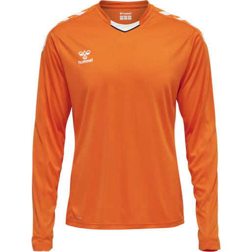 hmlCORE XK POLY JERSEY L/S, ORANGE TIGER, packshot