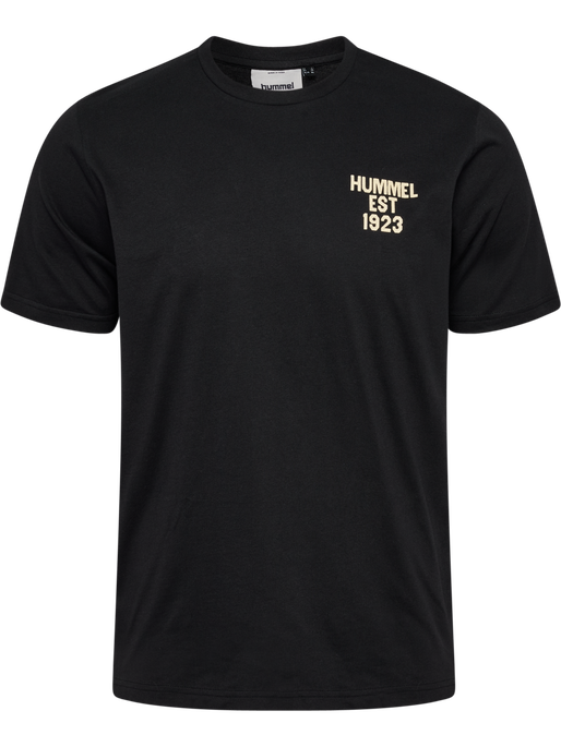 hmlREGULAR GRAPHIC TEE S/S, BLACK/BLUE, packshot