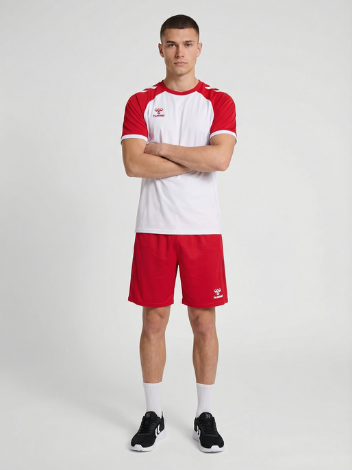 hmlMATCH LEAGUE JERSEY S/S, WHITE/TRUE RED, model