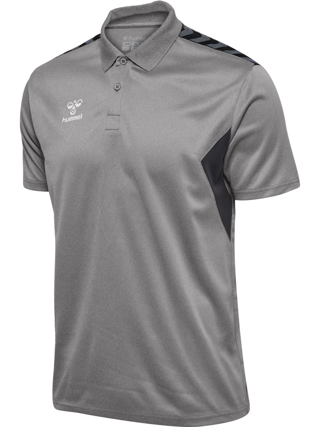 hmlAUTHENTIC FUNCTIONAL POLO, GREY MELANGE, packshot