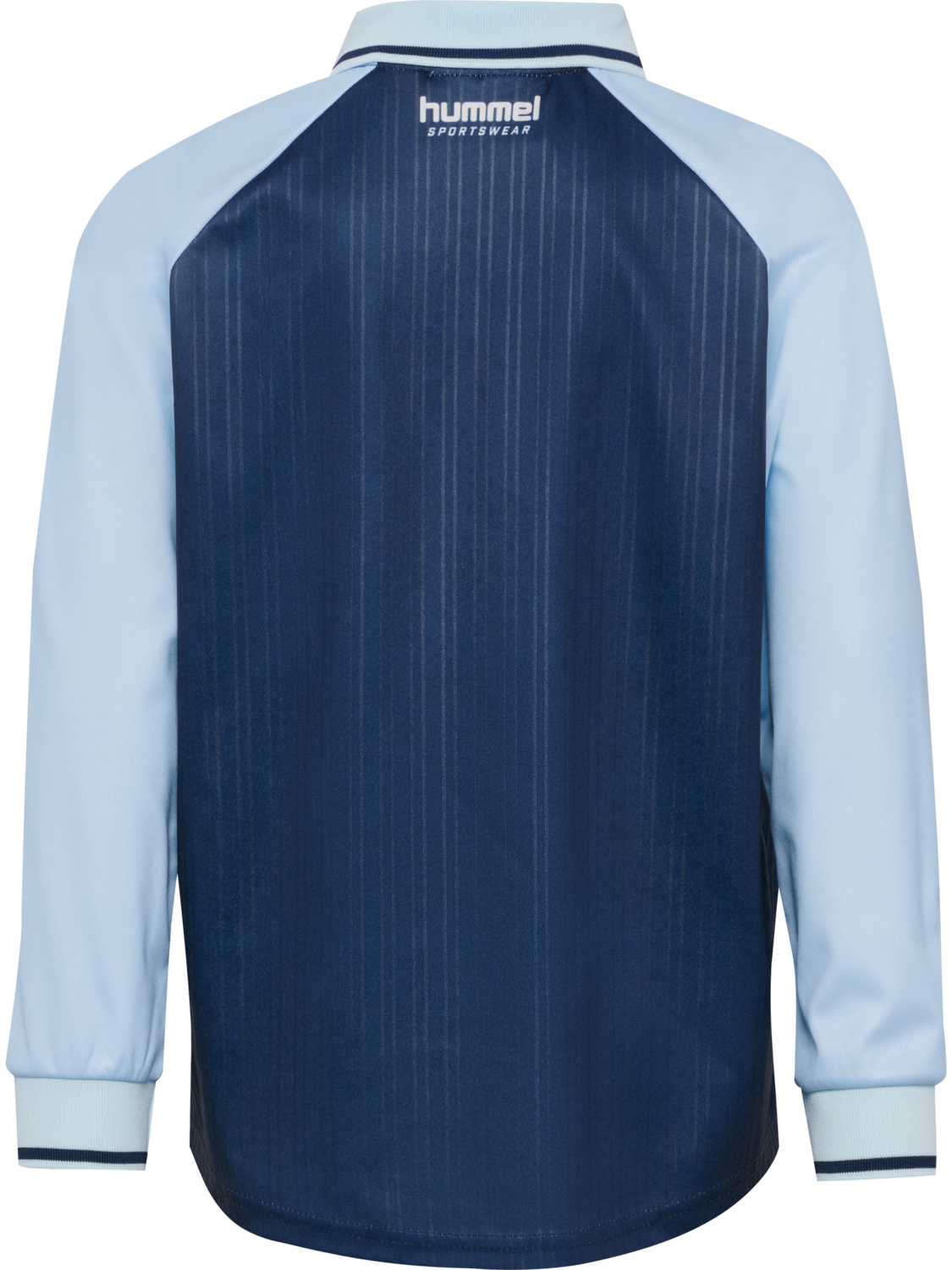 hmlJR LOOSE STRIPE SOCCER JERSEY LS, DRESS BLUES, packshot