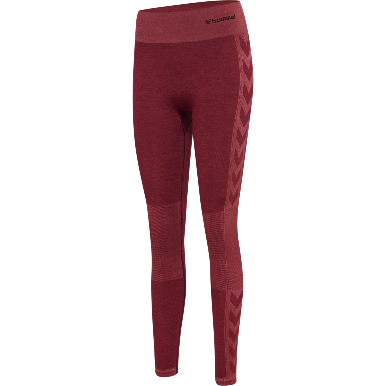 hmlCLEA SEAMLESS MID WAIST TIGHTS, CABERNET/APPLE BUTTER MELANGE, packshot