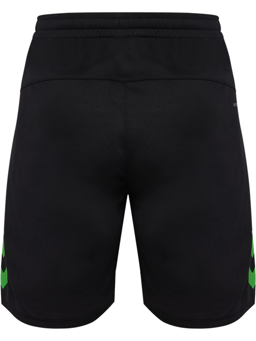 hmlLEAD 2.0 SHORTS, BLACK/GREEN GECKO, packshot