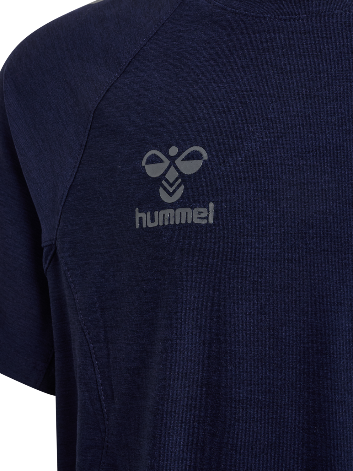 hmlCIMA 2.0 JERSEY S/S KIDS, MARINE MELANGE, packshot