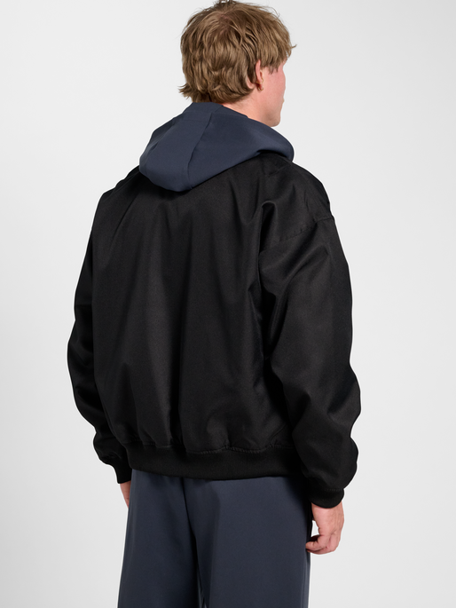 hmlBASEBALL JACKET, BLACK, model