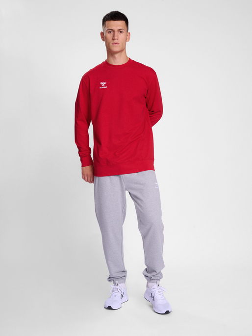 hmlGO 2.0 SWEATSHIRT, TRUE RED, model