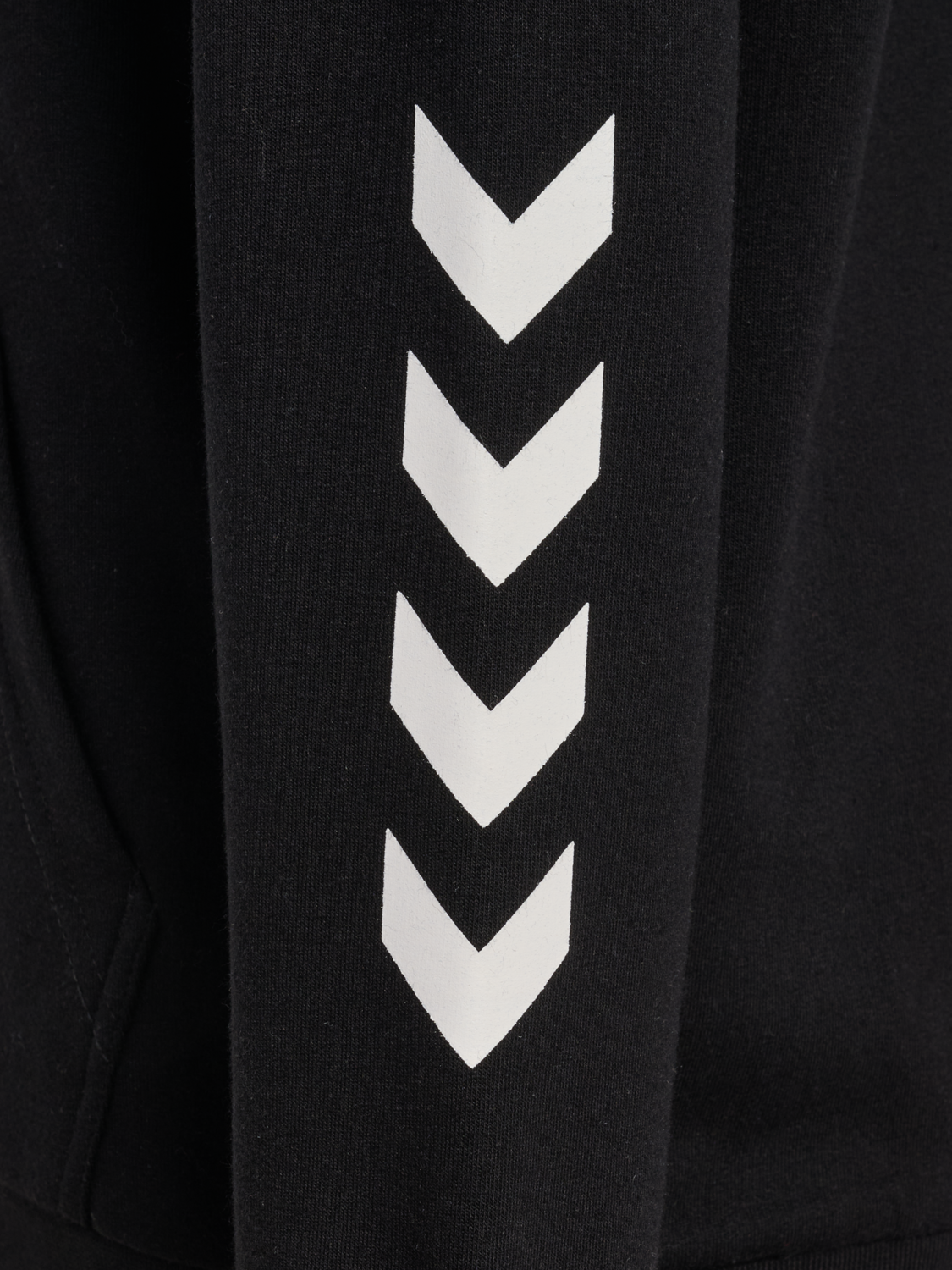 hmlJR REG LOGO HOODIE, BLACK, packshot
