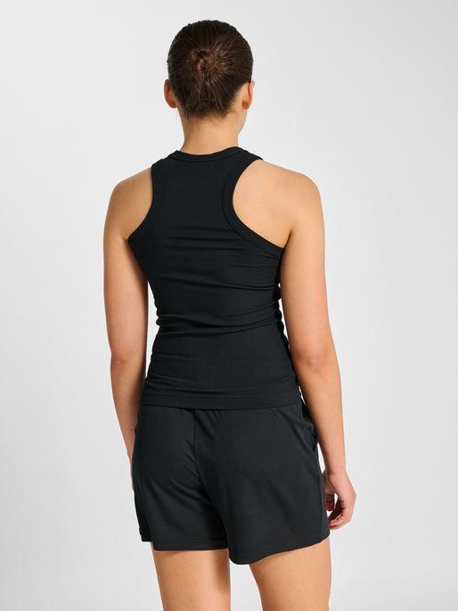 hmlPULSE RIB TANK TOP, BLACK, model