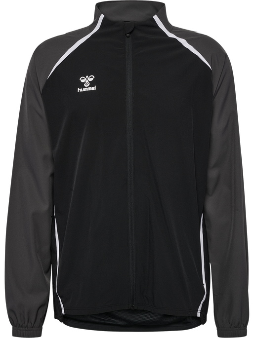 hmlLEAD 2.0 WOVEN JACKET, BLACK/ASPHALT, packshot