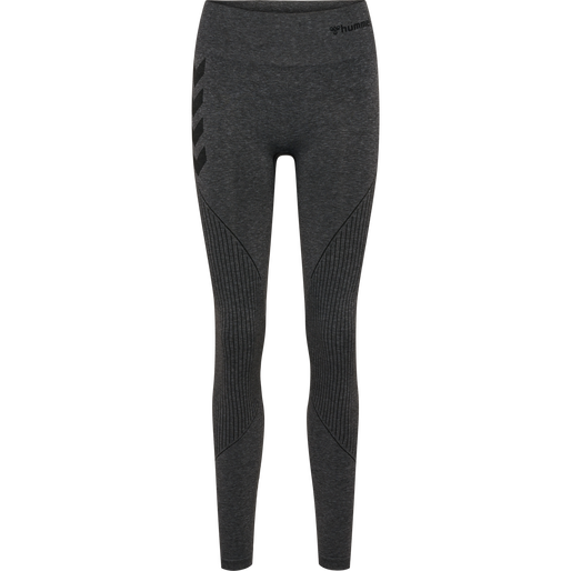 hmlMT HANA 2.0 SEAMLESS MW TIGHTS, BLACK MELANGE hmlMT HANA 2.0 SEAMLESS MW TIGHTS, BLACK MELANGE, packshot