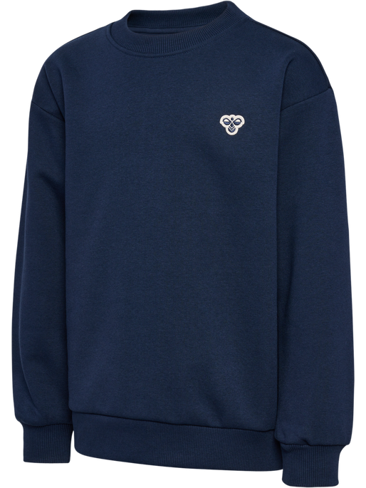 hmlJR LOOSE CREWNECK BEE, DRESS BLUES, packshot