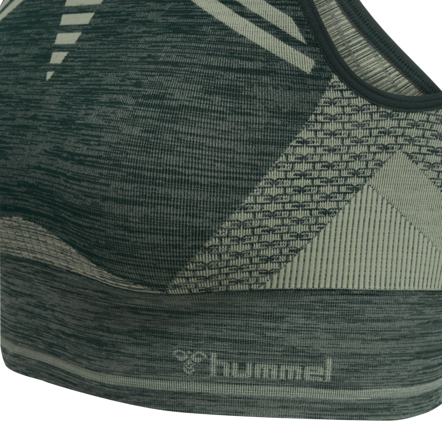 hmlVERA SEAMLESS SPORTS TOP, DARKEST SPRUCE/BASIL MELANGE, packshot