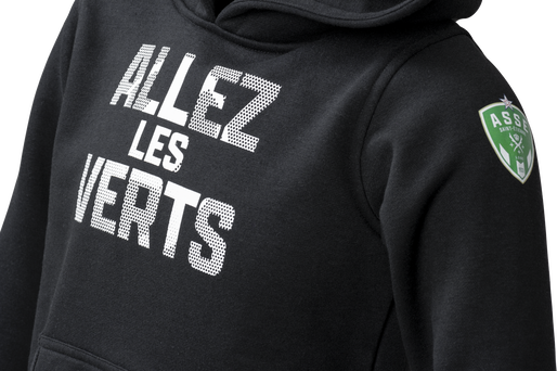 ASSE ALLEZ LES VERTS HOODIE KIDS, BLACK, packshot